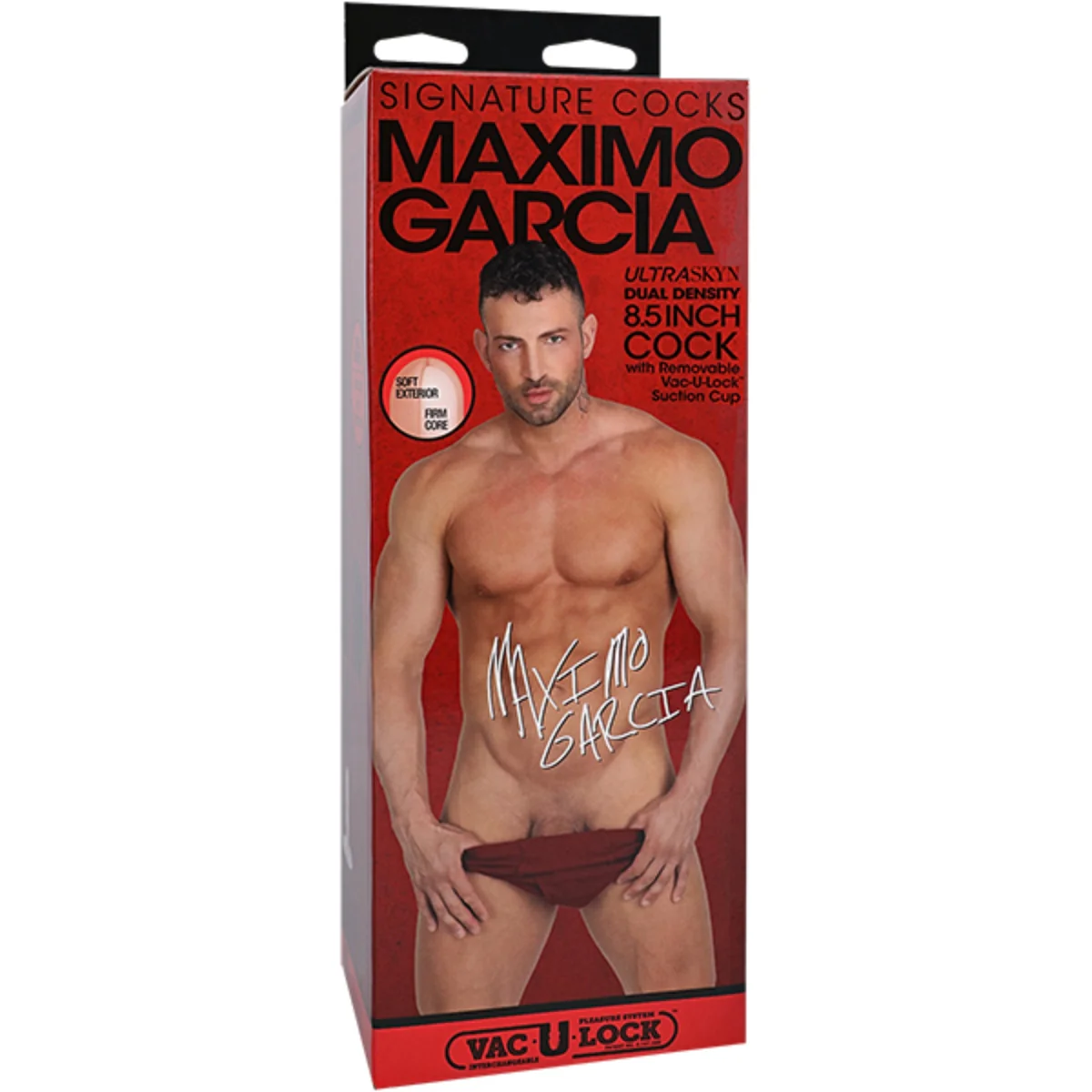 Signature Cocks Maximo Garcia Ultraskyn Vac-U-Lock Dildo Pink 8.5 Inch - Image 2