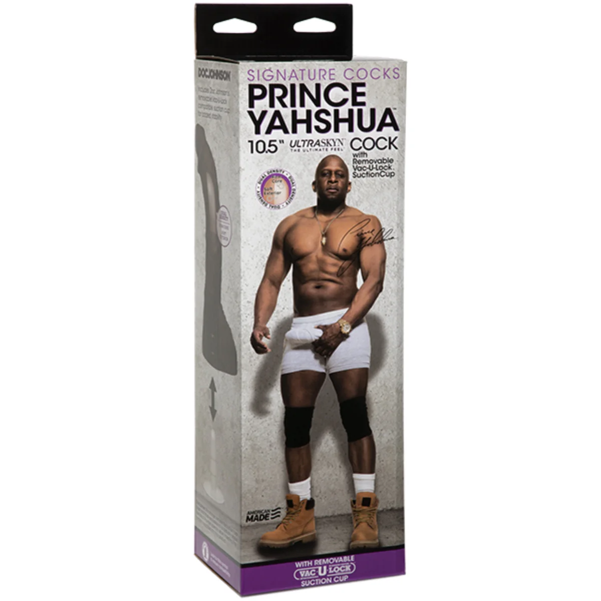 Signature Cocks Prince Yahshua Ultraskyn Vac-U-Lock Dildo Brown 10.5 Inch - Image 2