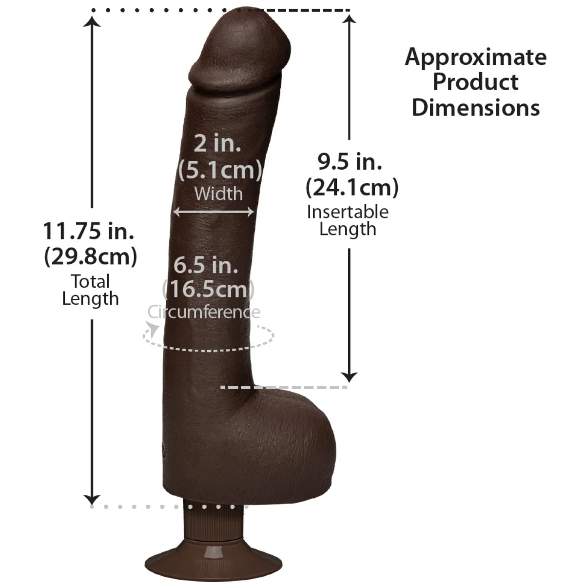 Signature Cocks Safaree Samuels Anaconda Vibrating Ultraskyn Dildo Brown 12 Inch - Image 4