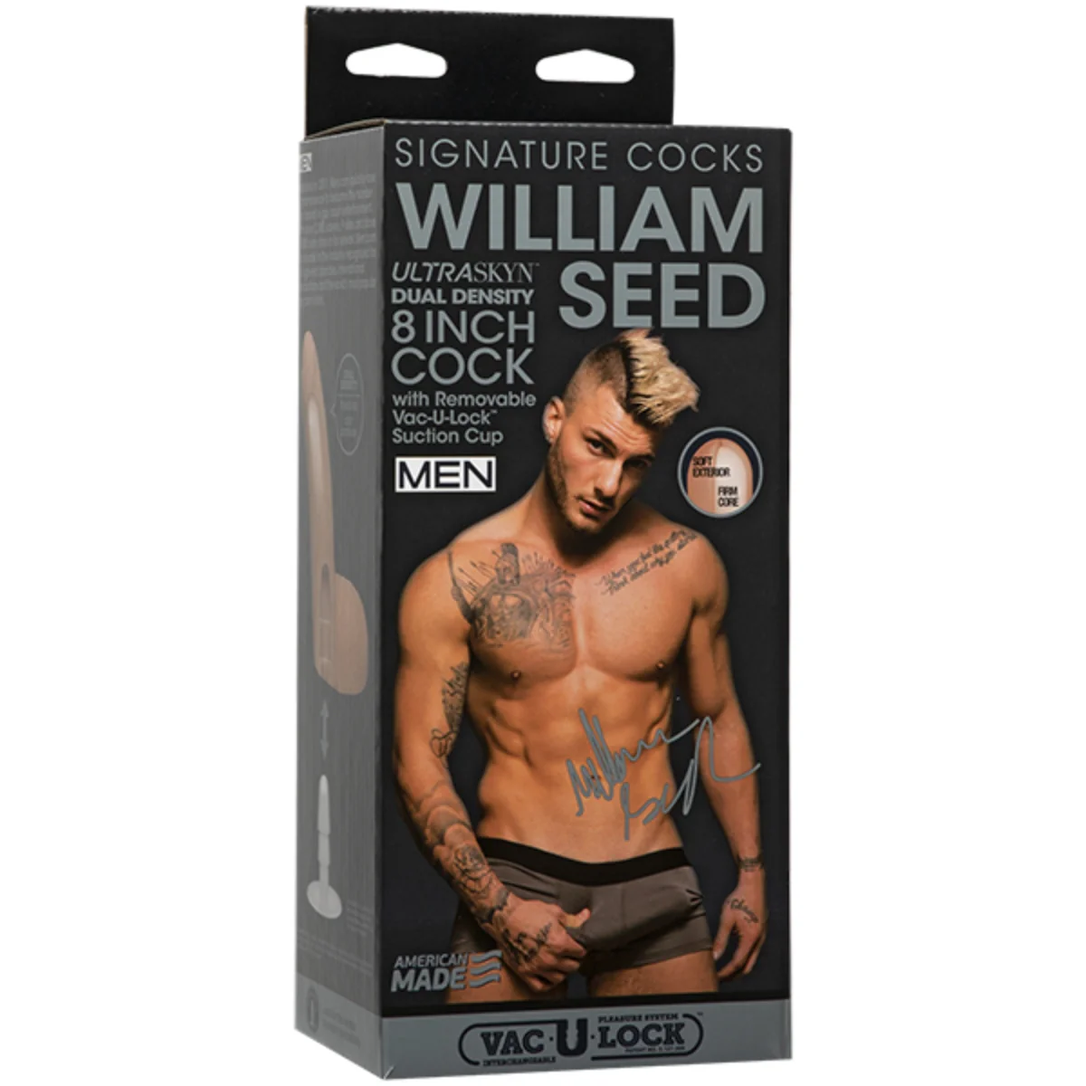 Signature Cocks William Seed Ultraskyn Vac-U-Lock Dildo Pink 8 Inch - Image 2