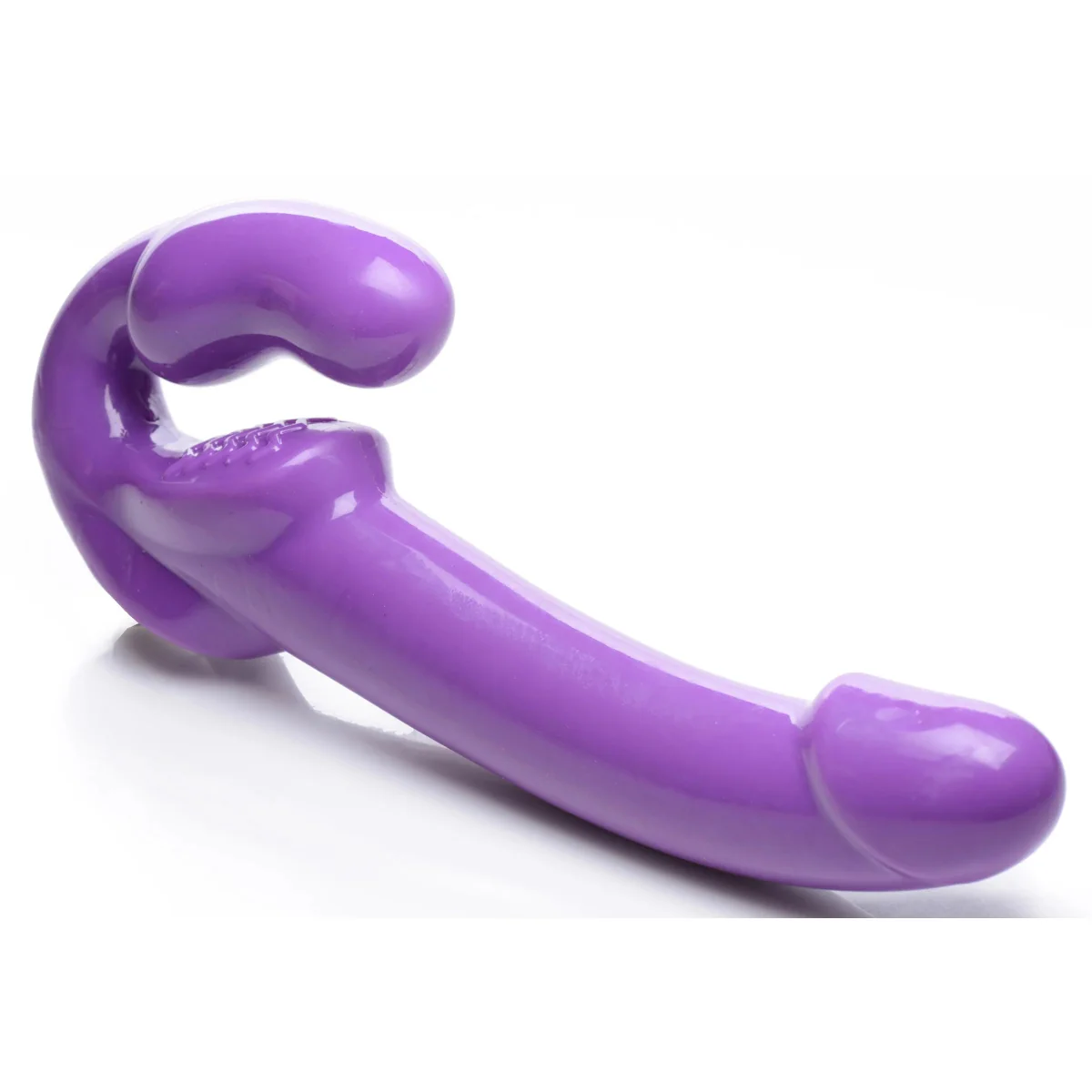 Strap U 7X Revolver Thick Vibrating Strapless Strap-On Purple - Image 3