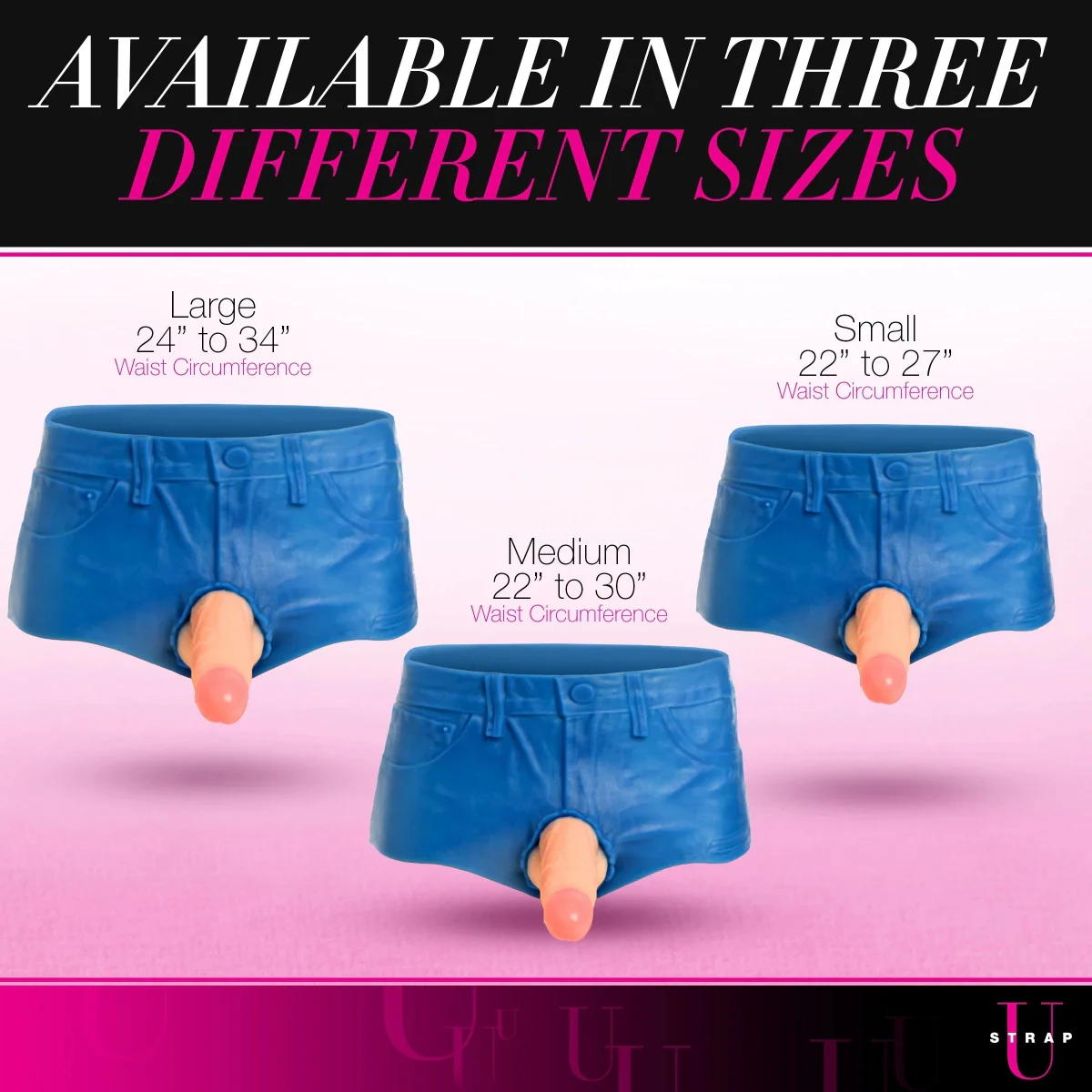 Strap U  Booty Shorts Silicone Strap On Harness With Dildo 6 Inch - Image 4