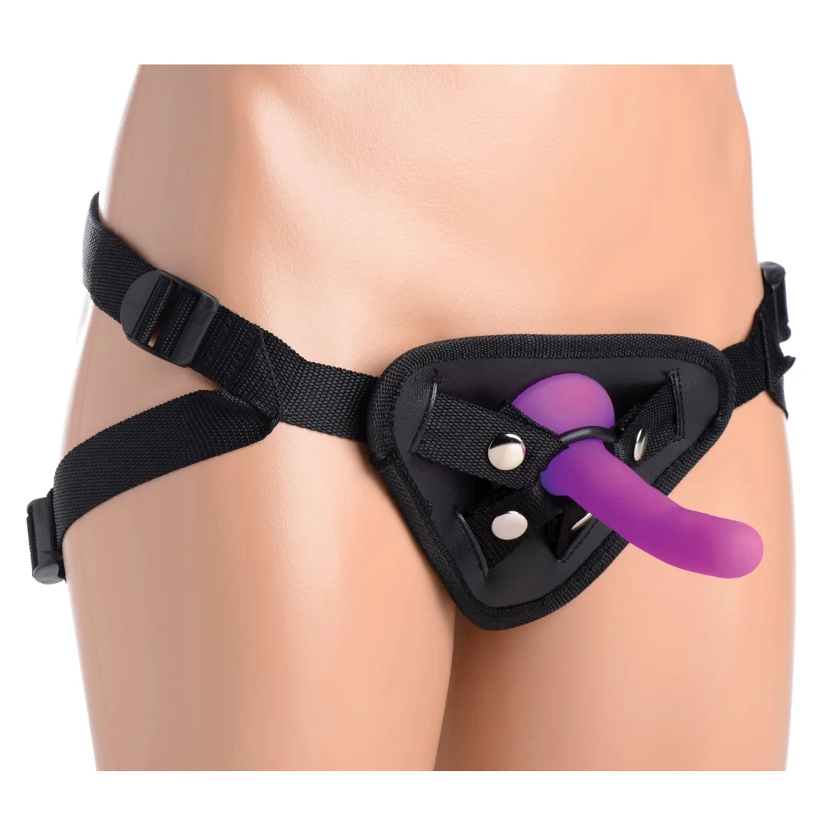 Strap U Double-G Deluxe Vibrating Strap-On Kit Black Purple - Image 6