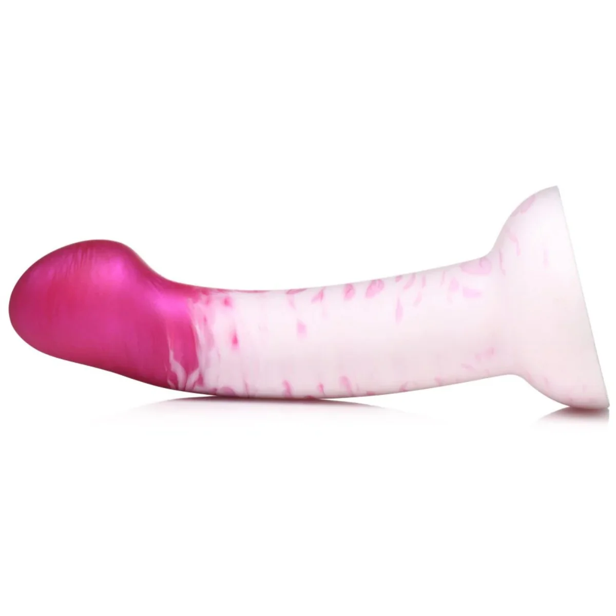 Strap U G-Swirl G-Spot Silicone Dildo Pink White - Image 3