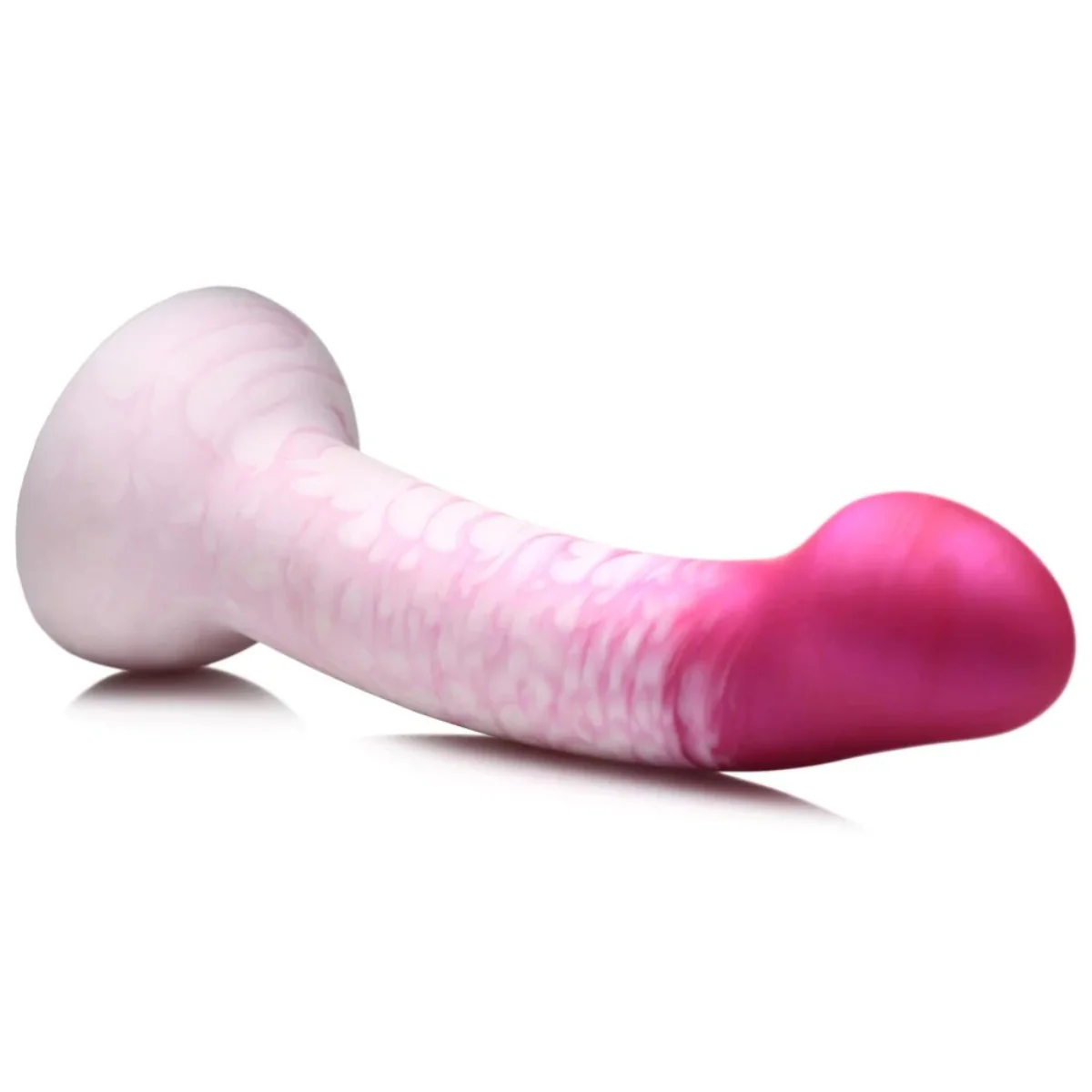 Strap U G-Swirl G-Spot Silicone Dildo Pink White - Image 4