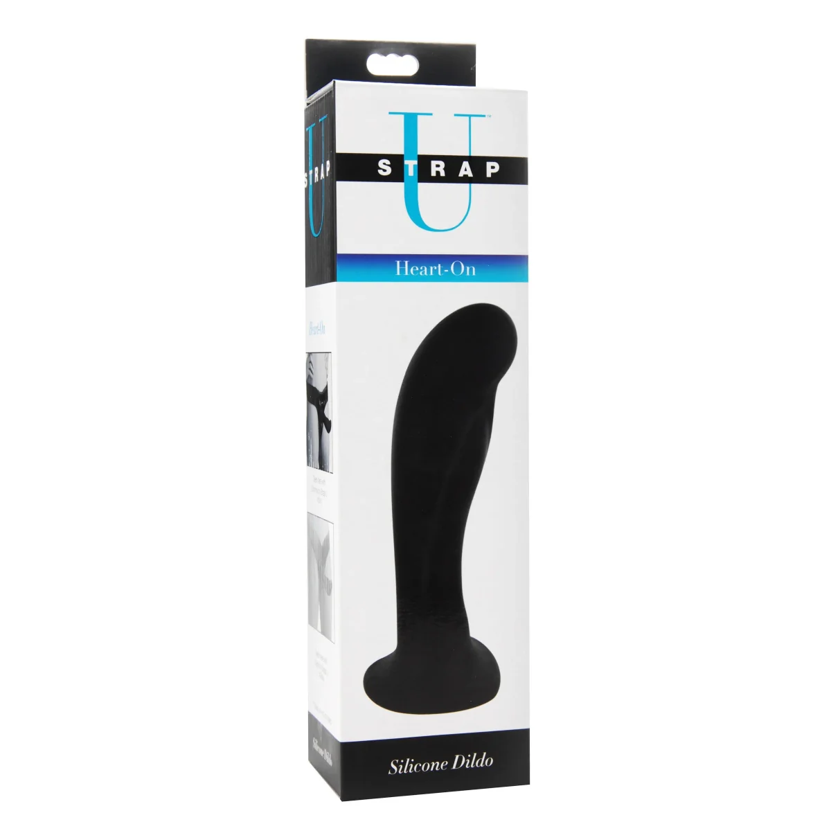 Strap U Heart On Silicone Dildo Black 6 Inch - Image 2