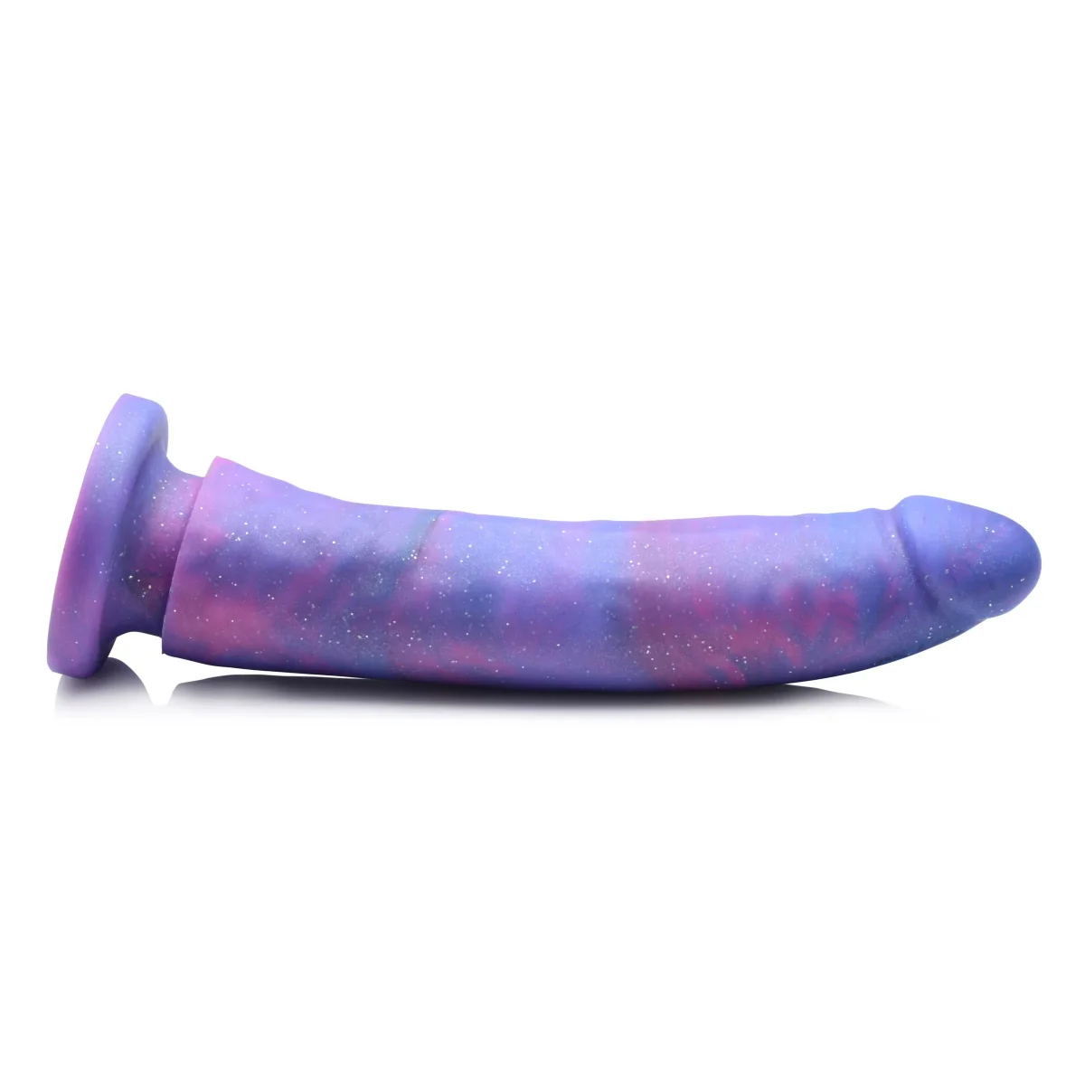 Strap U Magic Stick Glitter Silicone Dildo Purple Pink 8.2 Inch - Image 3