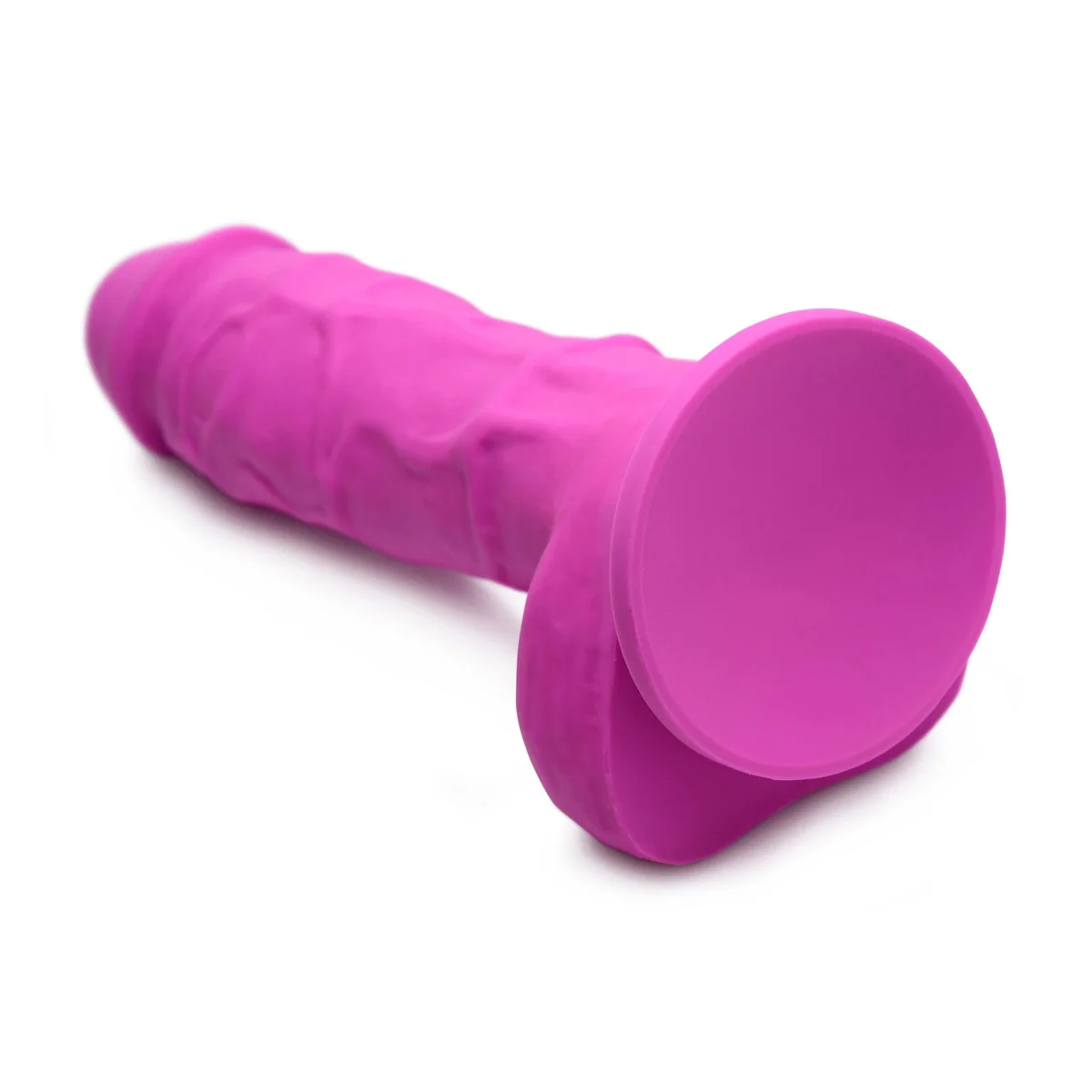 Strap U Power Pecker Silicone Dildo With Balls Pink 7 Inch - Image 4