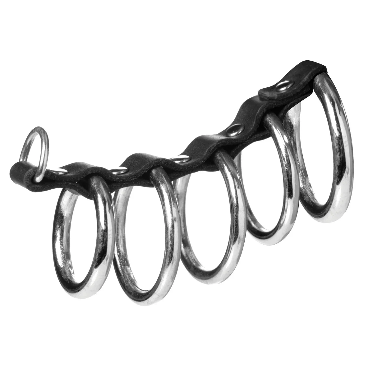 Strict 5 Ring Chastity Device Black - Image 3