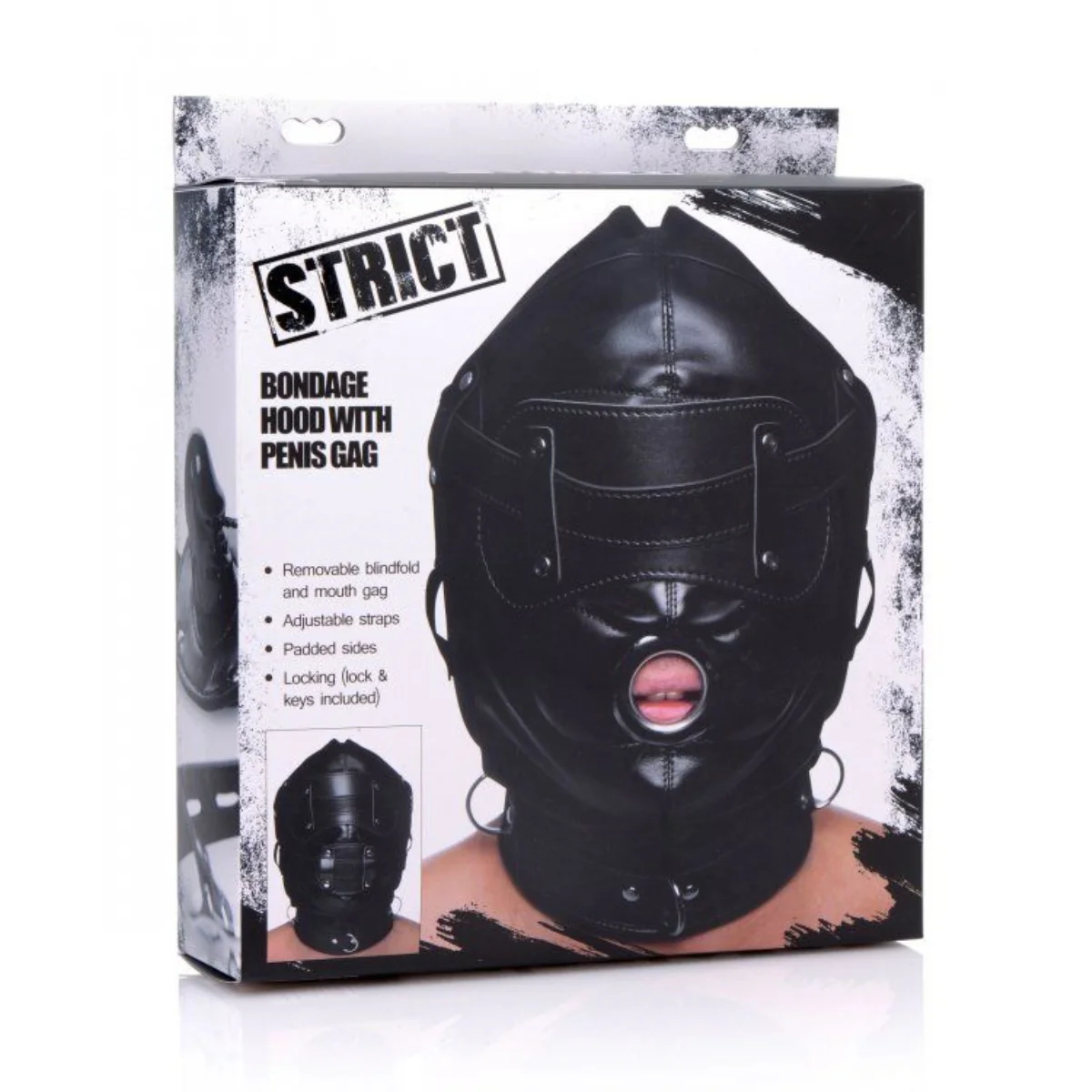 Strict Bondage Hood With Penis Gag - Image 2