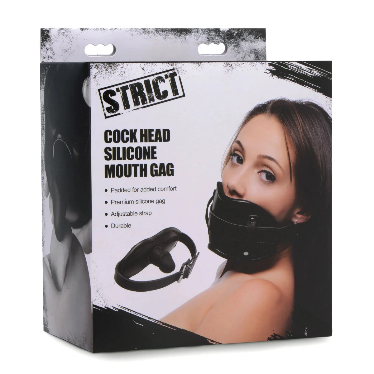 Strict Cock Head Silicone Mouth Gag Black - Image 2