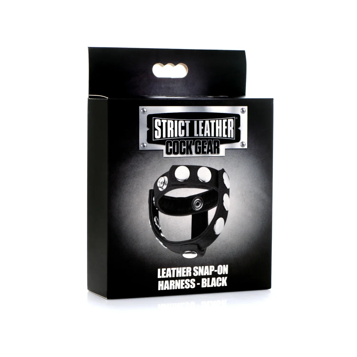 Strict Leather Cock Gear Leather Snap-On Harness Cock Ring Black - Image 2