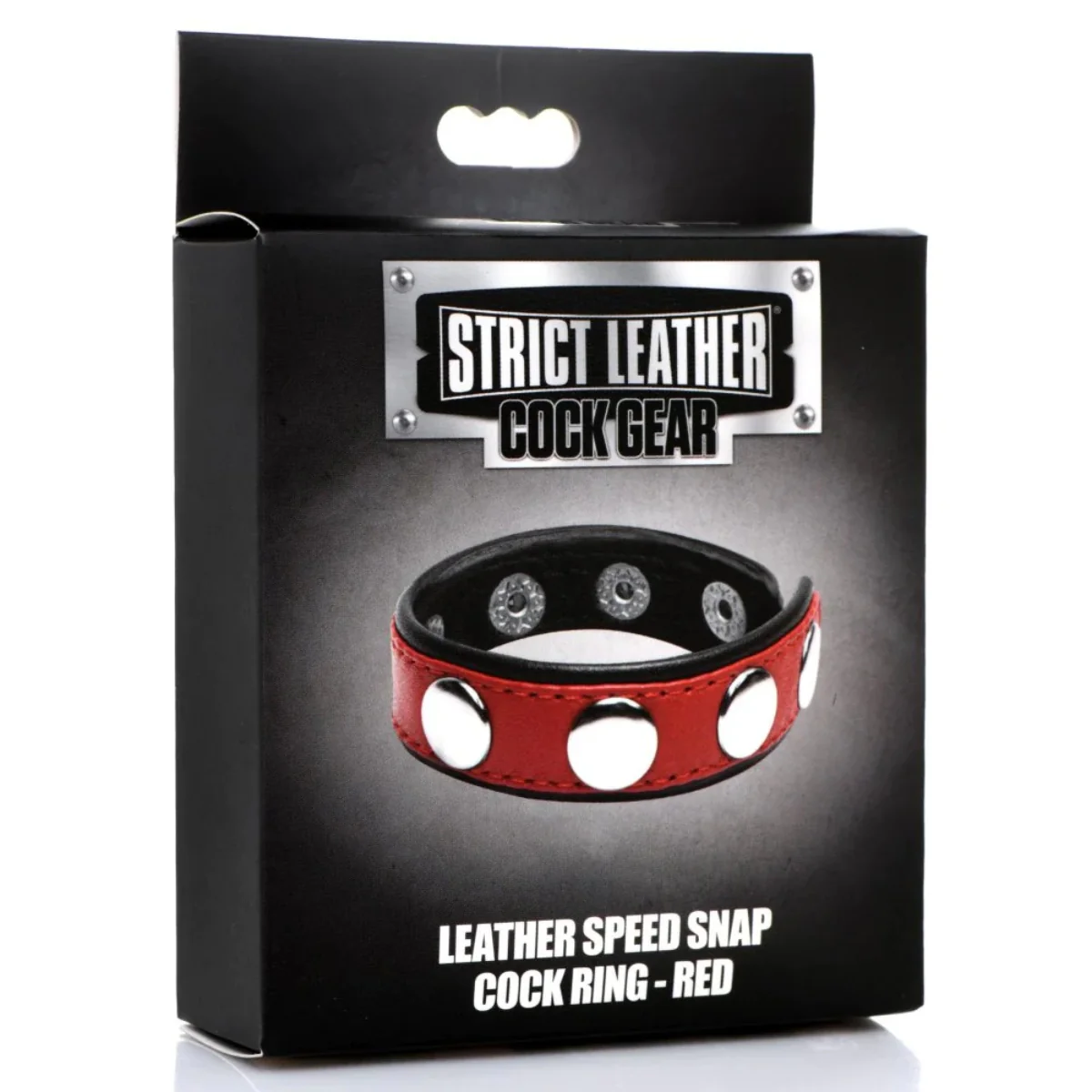 Strict Leather Cock Gear Leather Speed Snap Cock Ring Red - Image 2