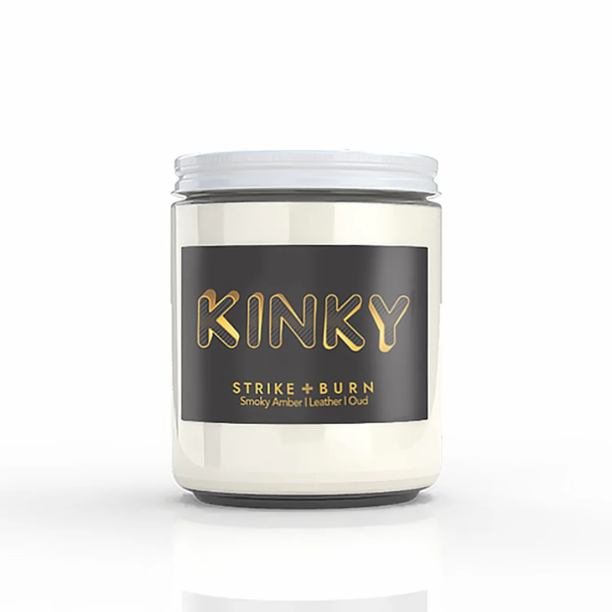 Strike & Burn Kinky Candle Smoky Amber Leather Oud