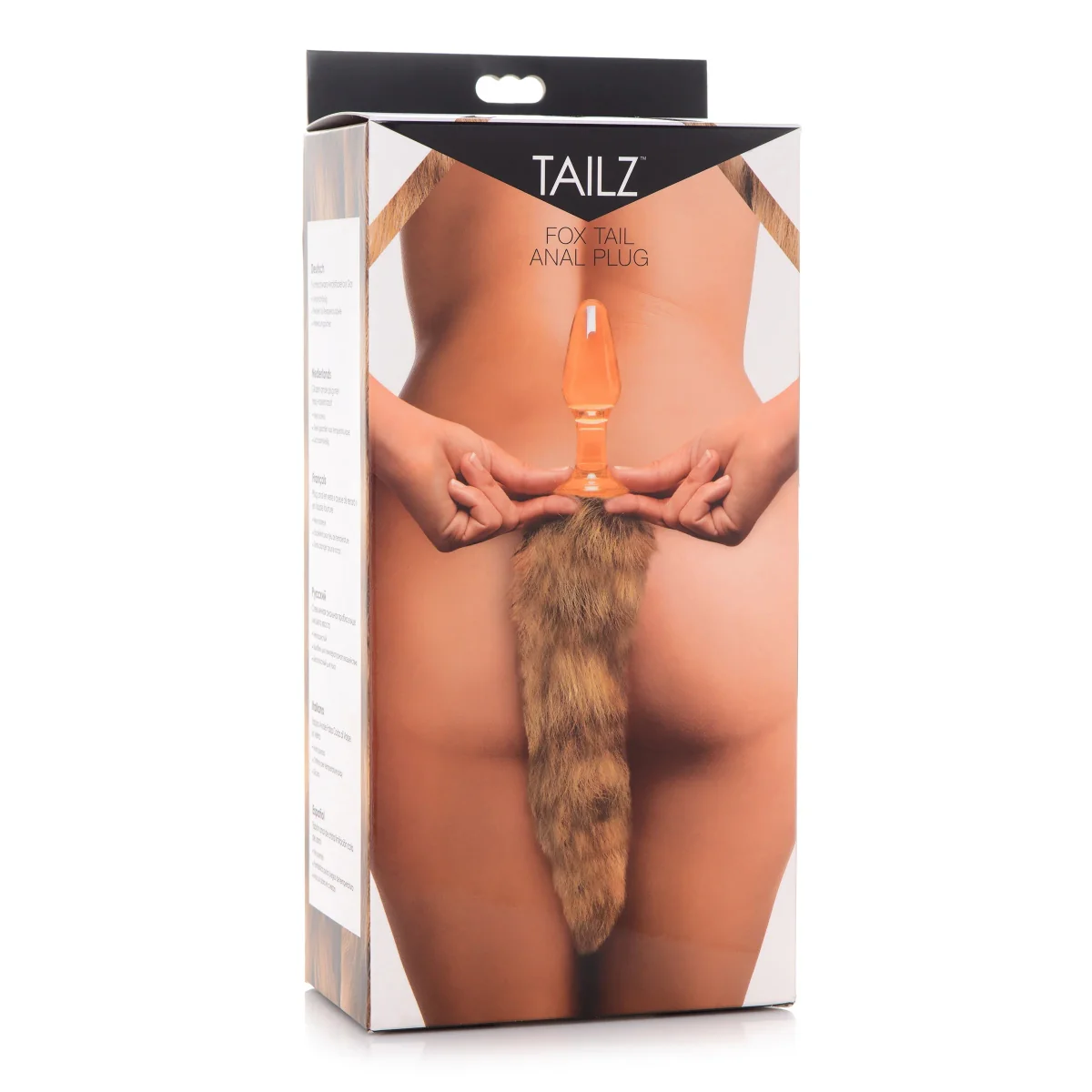 Tailz Fox Tail Glass Butt Plug Orange - Image 2