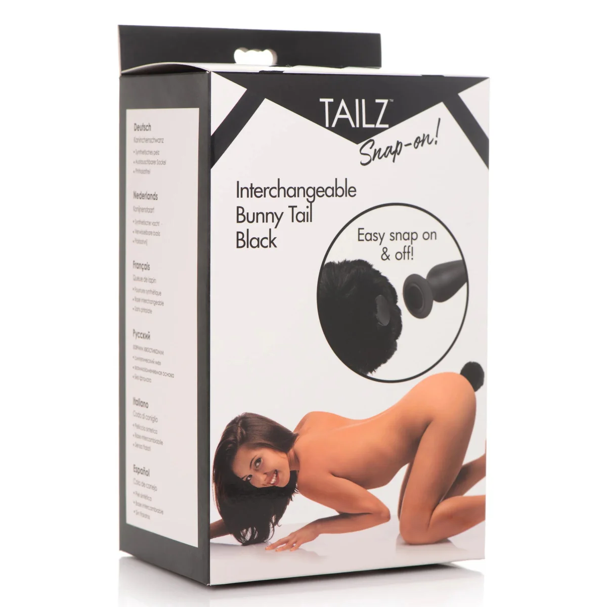 Tailz Snap-On Interchangeable Bunny Tail Black - Image 2