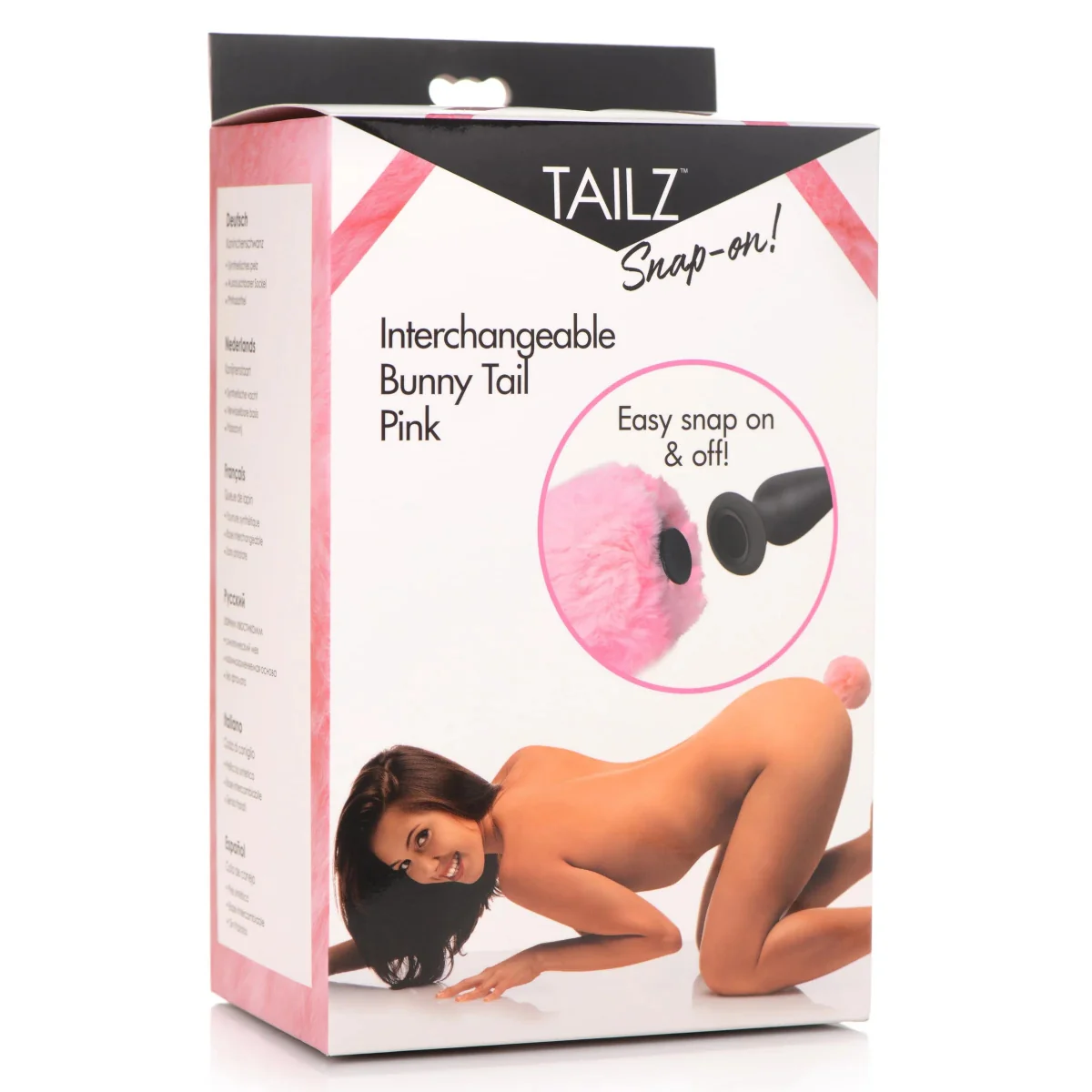 Tailz Snap-On Interchangeable Bunny Tail Pink - Image 2