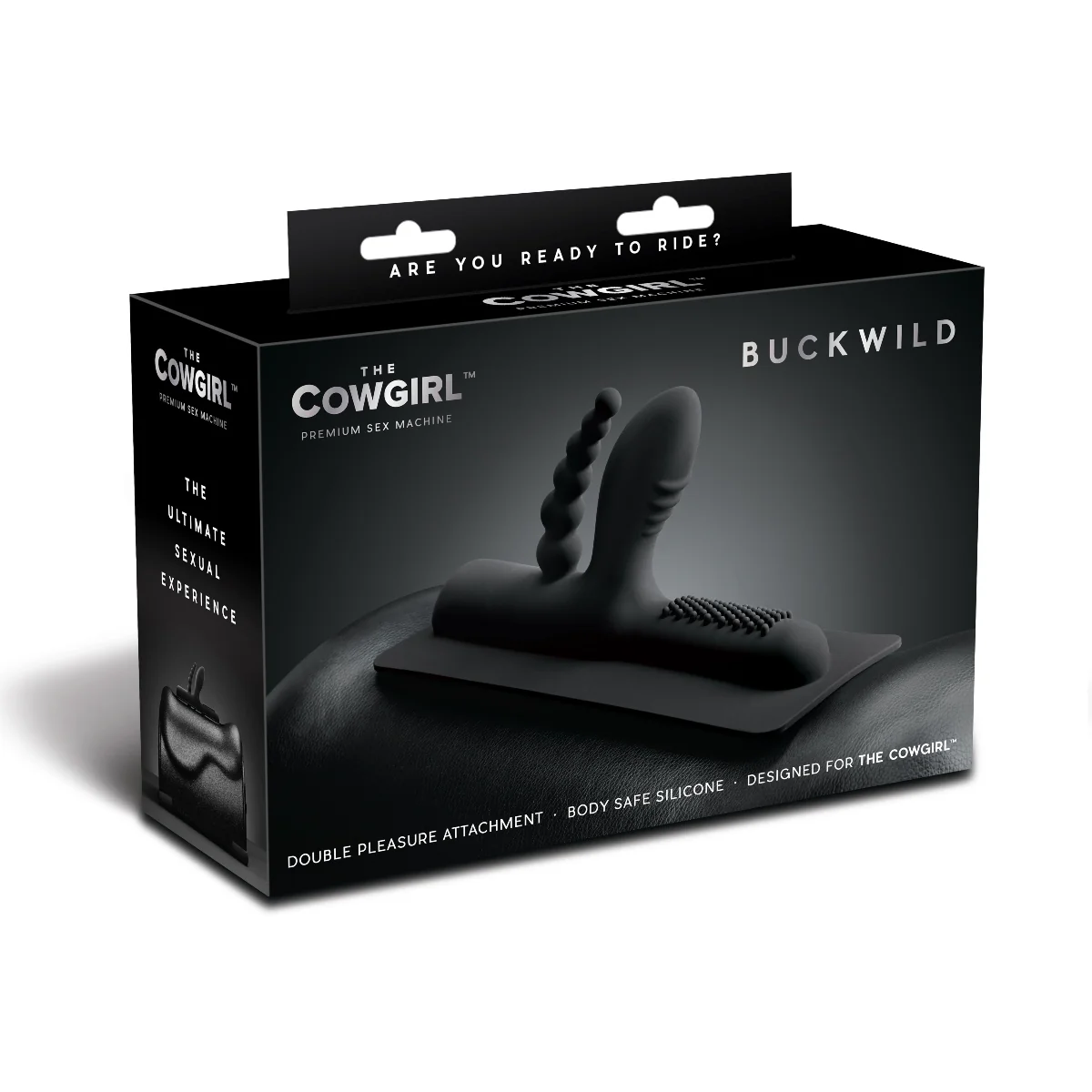 The Cowgirl Buckwild Double Pleasure Silicone Saddle Attachment Black - Image 2