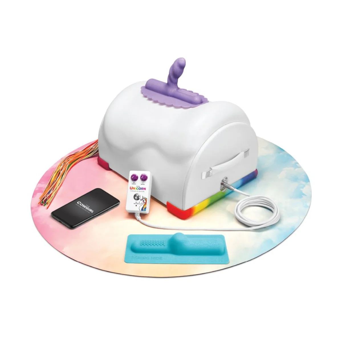 The Cowgirl Unicorn Premium Sex Machine White - Image 3