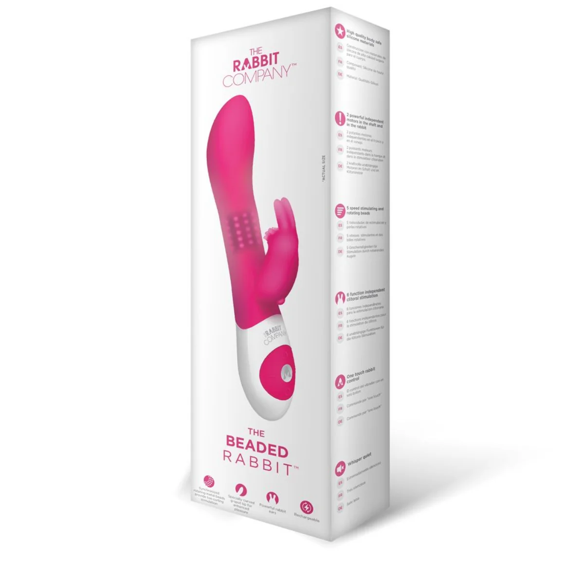 The Rabbit Company The Beaded Rabbit Vibrator Hot Pink - Image 2