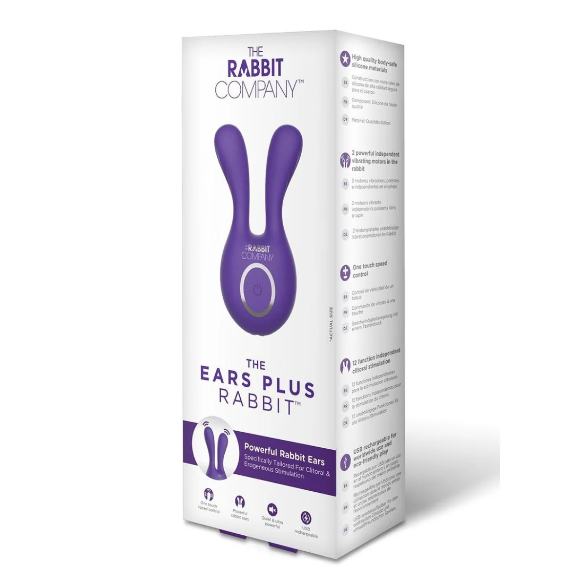 The Rabbit Company The Ears Plus Rabbit Vibrator Purple - Image 2