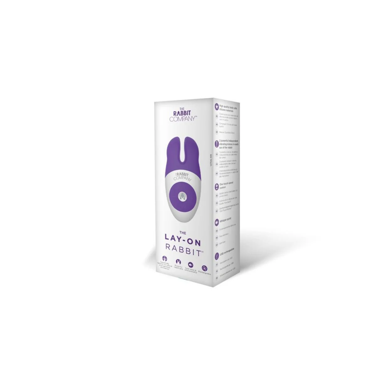 The Rabbit Company The Lay-On Rabbit Vibrator Purple - Image 2