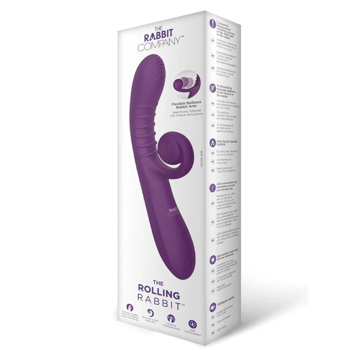 The Rabbit Company The Rolling Rabbit G-Spot Vibrator Purple - Image 2
