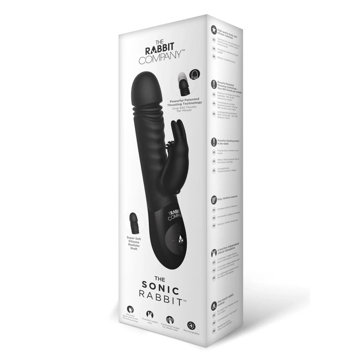 The Rabbit Company The Sonic Rabbit Vibrator Black - Image 2