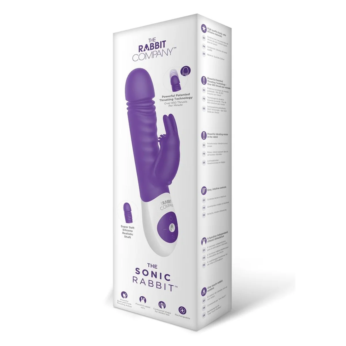 The Rabbit Company The Sonic Rabbit Vibrator Purple - Image 2