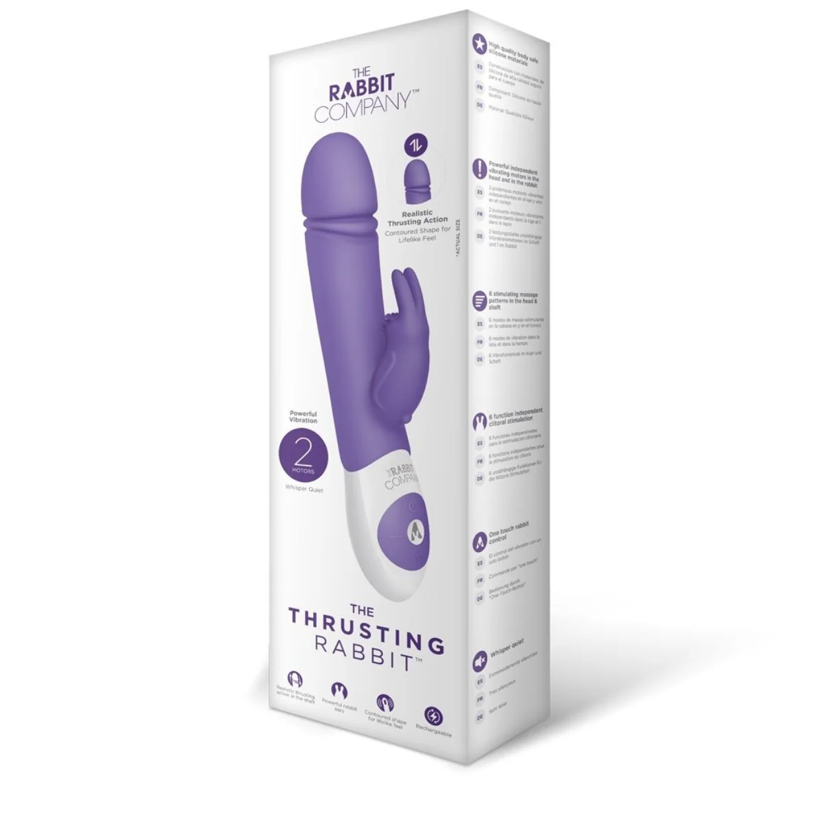 The Rabbit Company The Thrusting Rabbit Vibrator Purple - Image 2