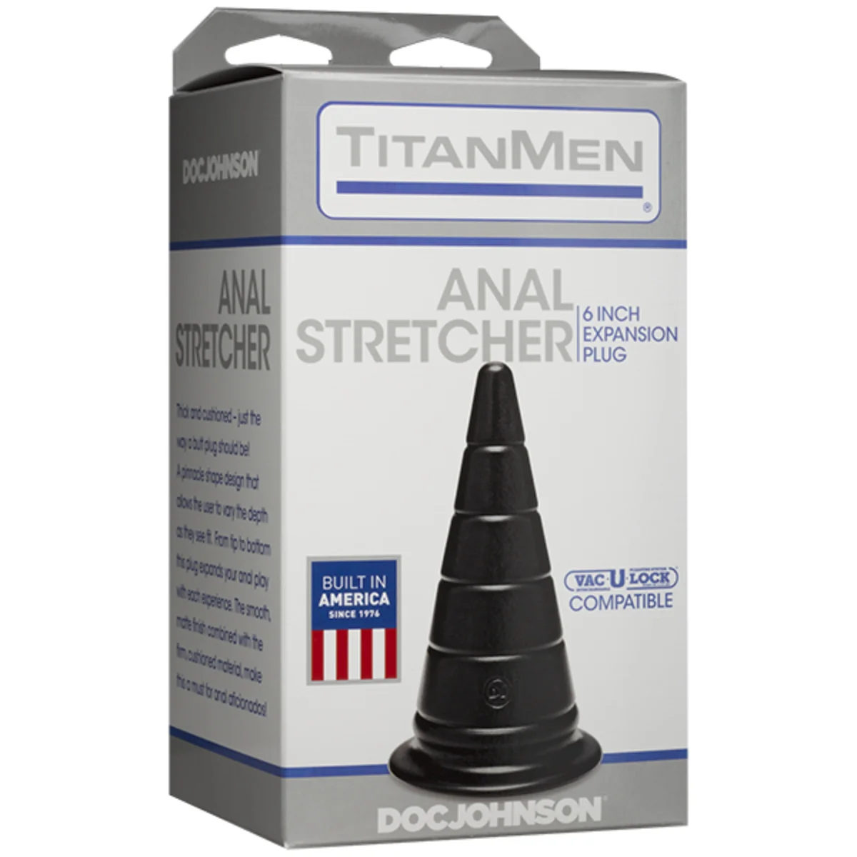 TitanMen Anal Stretcher Expansion Butt Plug Black 6 Inch - Image 2