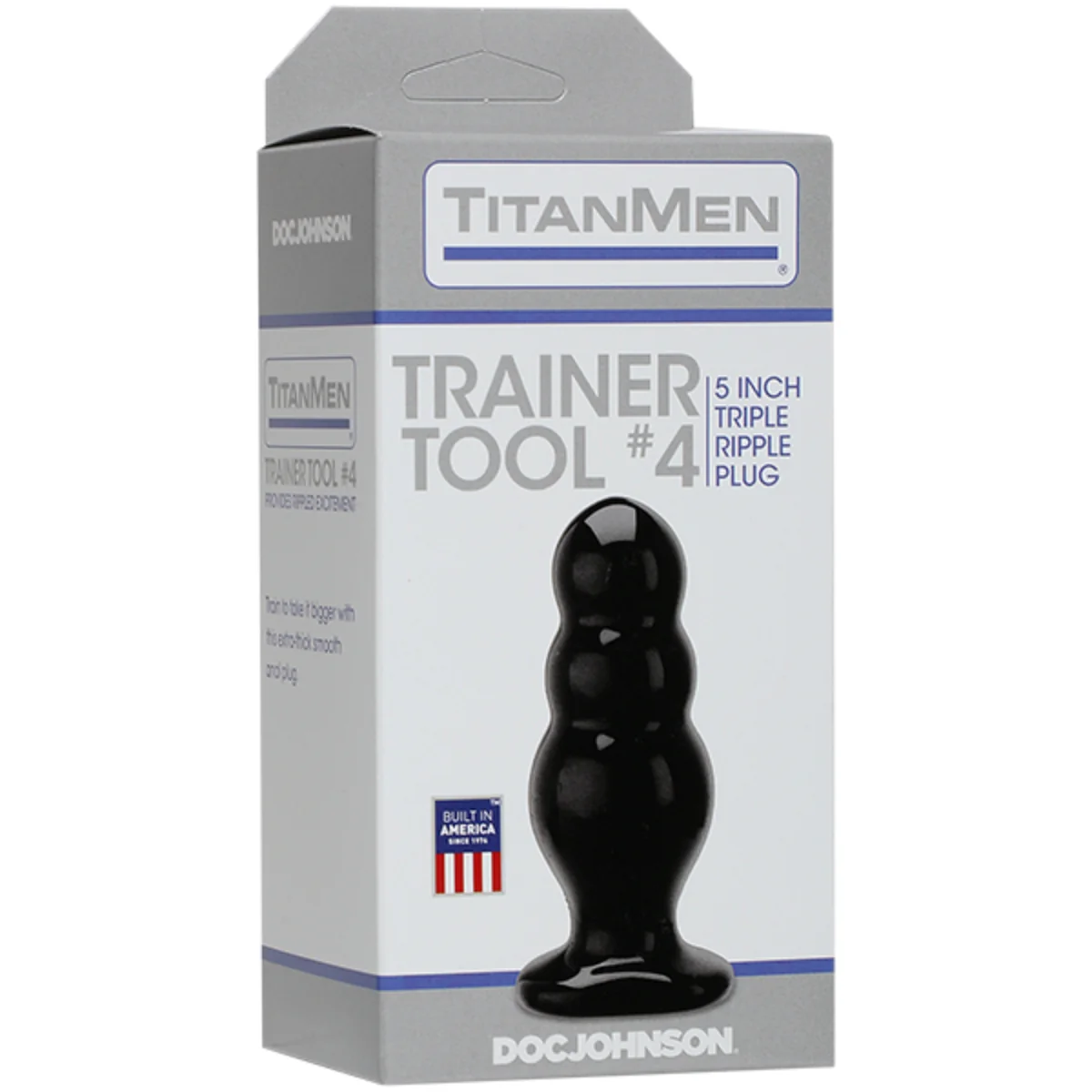 TitanMen Trainer Tool 4 Triple Ripple Butt Plug Black 5 Inch - Image 2
