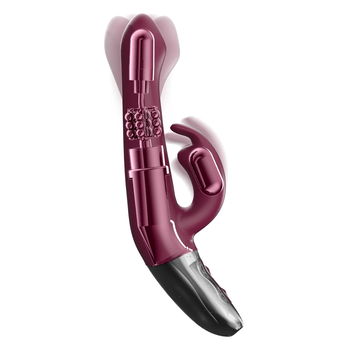Titanz Rotating Rechargeable Rabbit With Clit Stimulation Purple 5 Inch - Image 6
