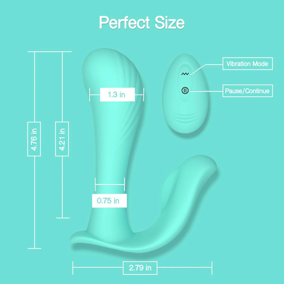 Tracy's Dog Wearable Panty Vibrator With Wireless Remote Teal - Image 3