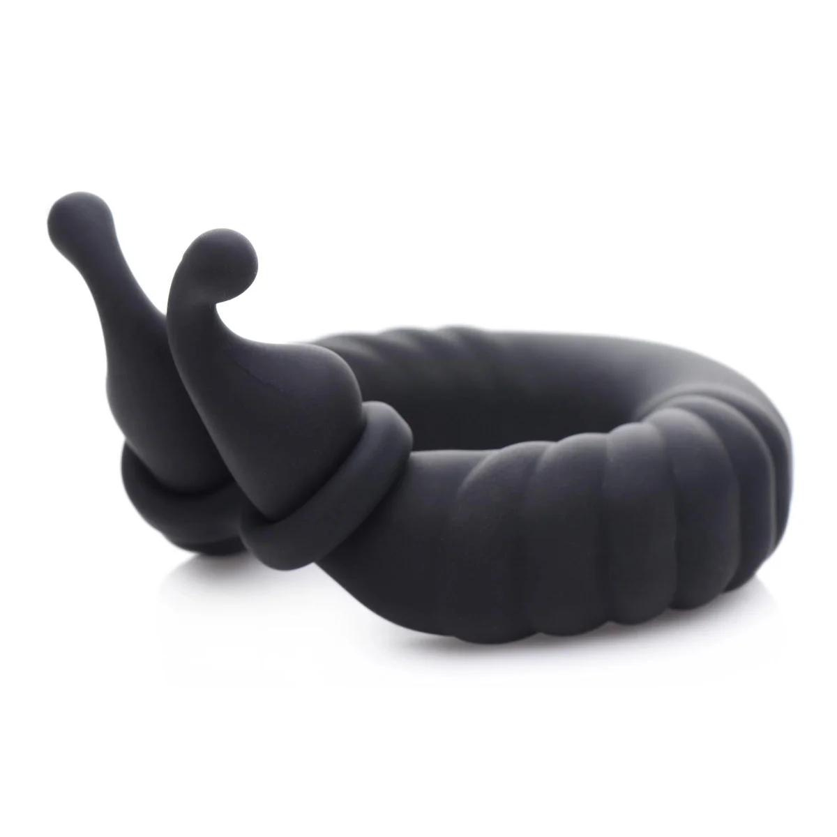 Trinity For Men 10X Cobra Dual Stimulation Silicone Cock Ring Black - Image 3