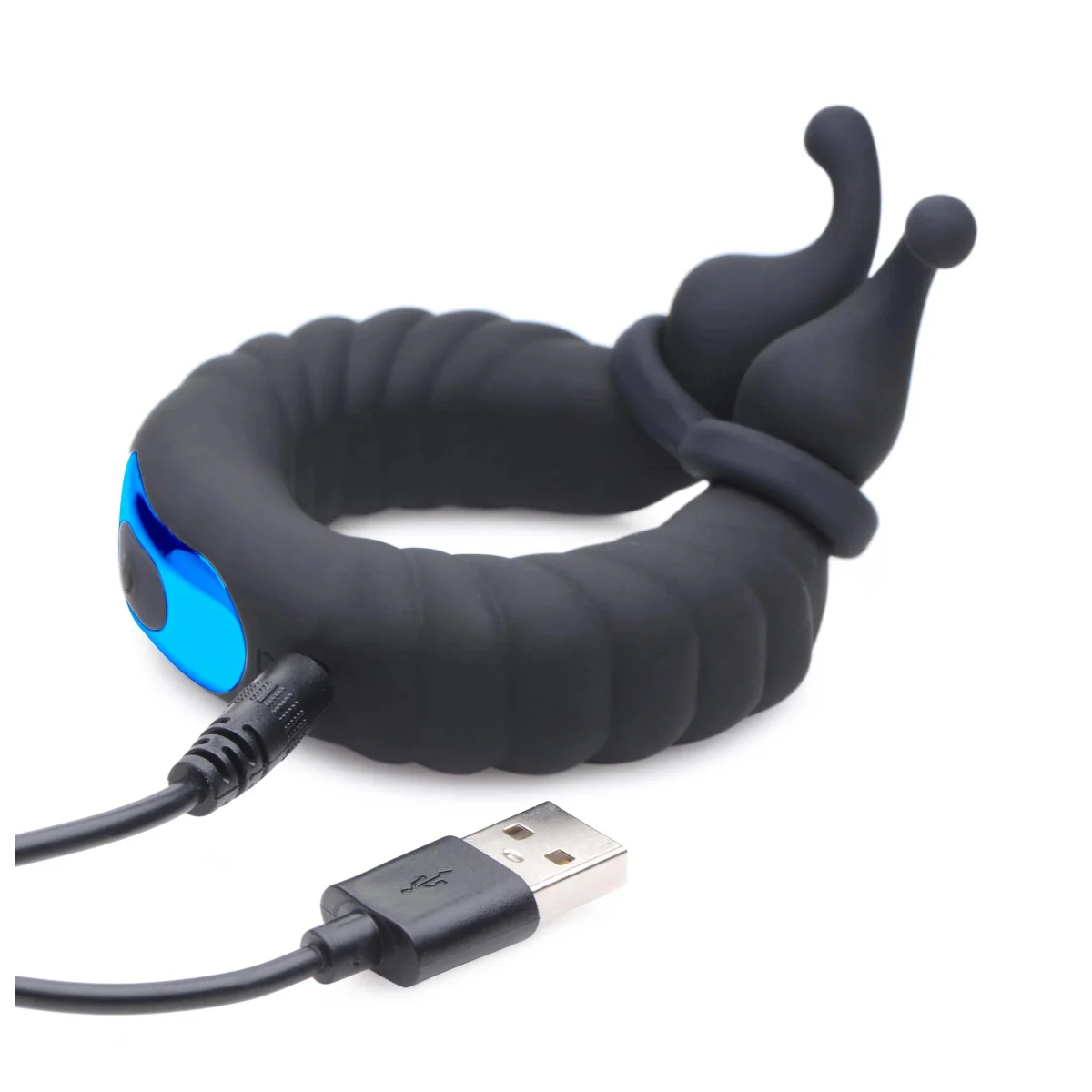 Trinity For Men 10X Cobra Dual Stimulation Silicone Cock Ring Black - Image 5