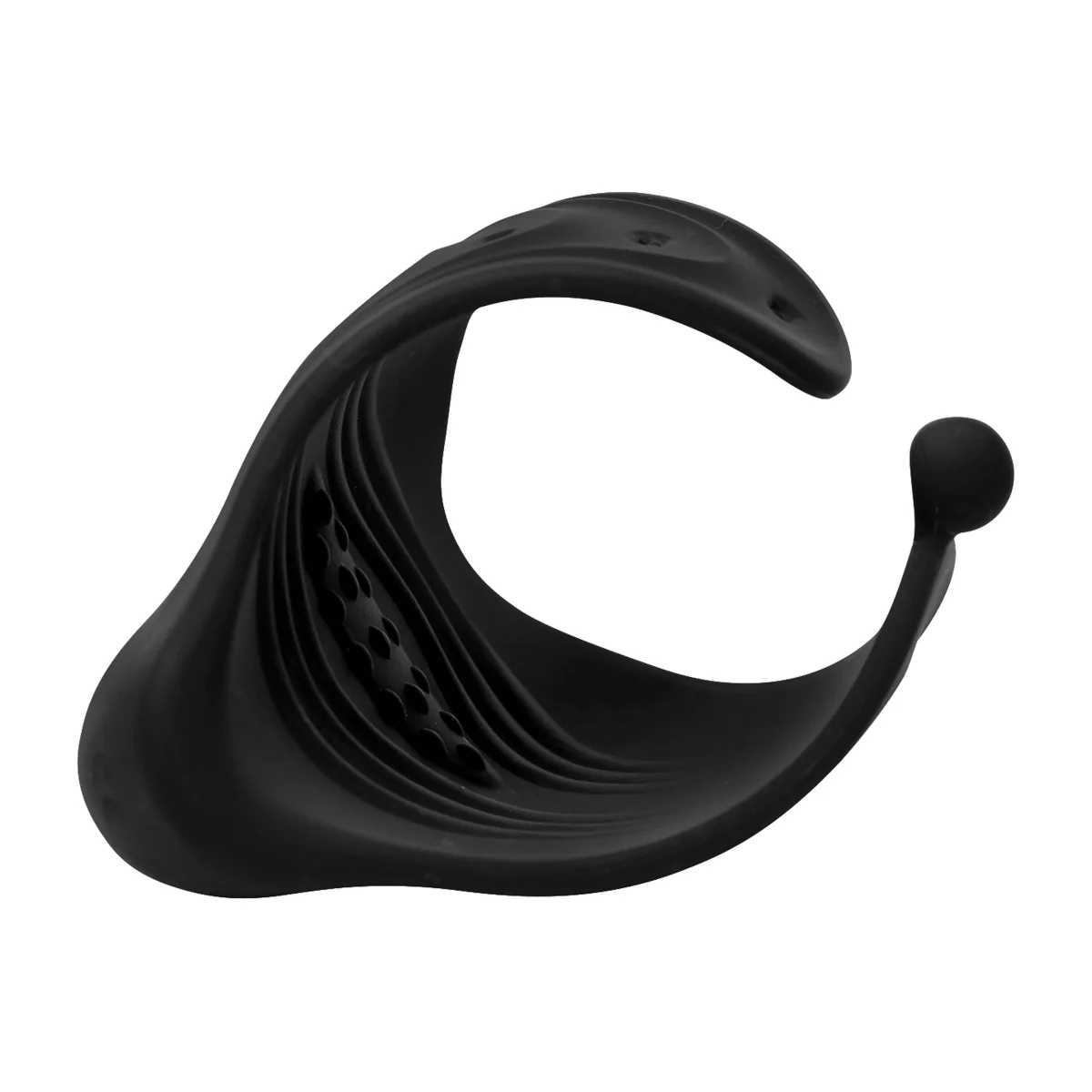 Trinity For Men 10X Pleasure Stroke Vibrating Silicone Penis Sleeve Black - Image 4