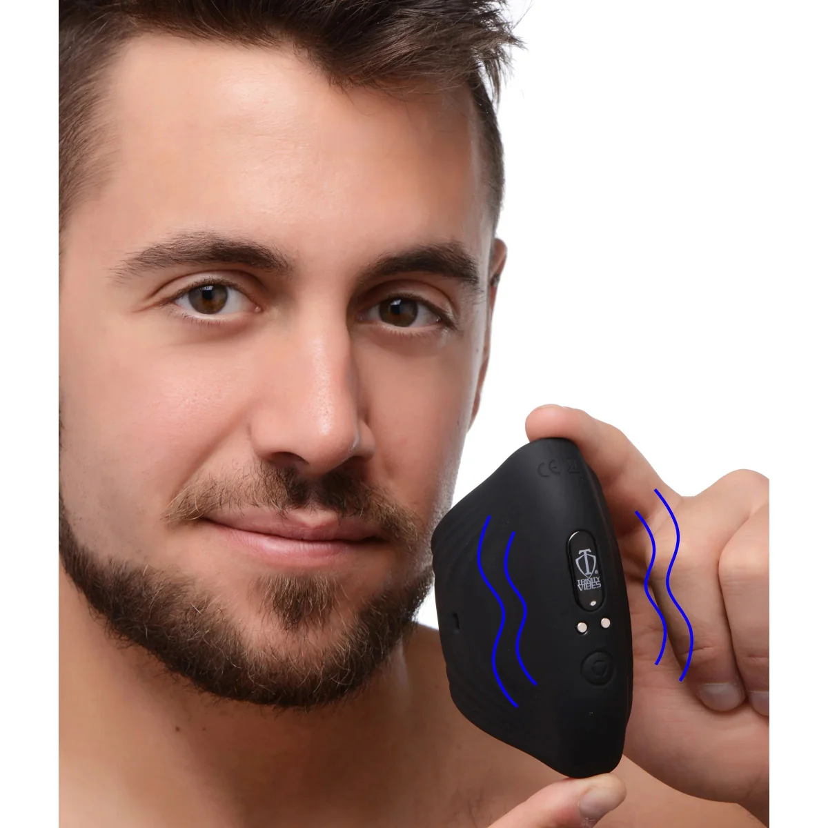 Trinity For Men 10X Pleasure Stroke Vibrating Silicone Penis Sleeve Black - Image 6