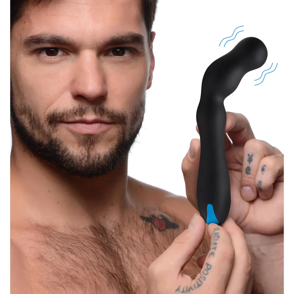 Trinity For Men 12X Silicone Beaded Prostate Vibrator Black - Image 6