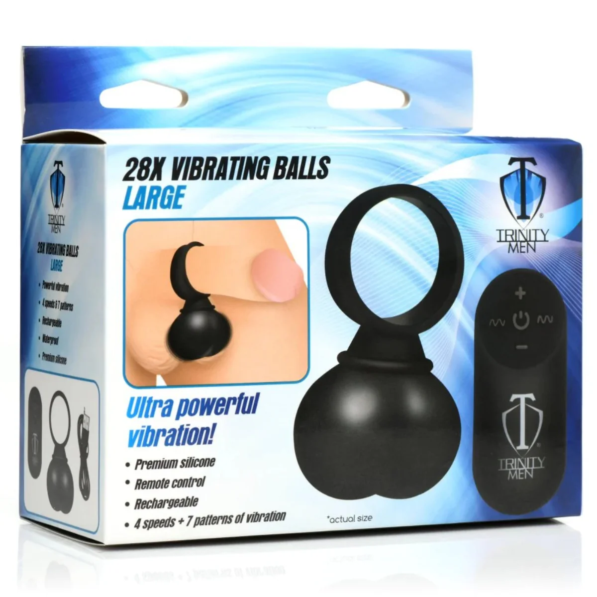 Trinity For Men 28X Vibrating Balls Black Large - Image 2