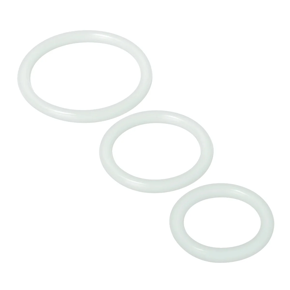 Trinity For Men Cock Ring 3 Pack Silicone Clear