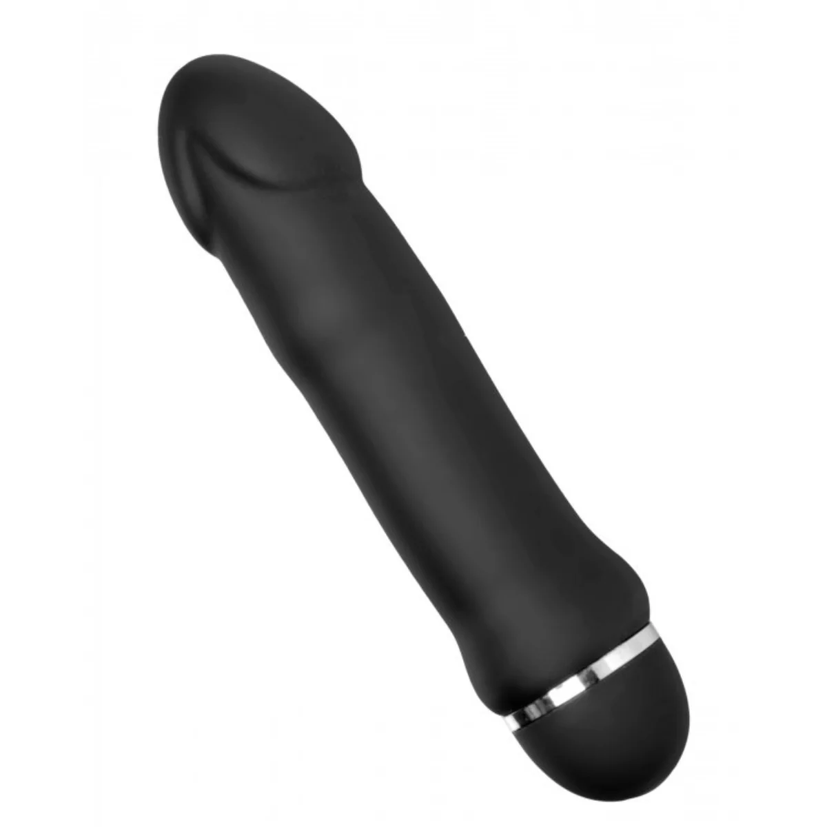 Trinity For Men Multi Rhythm 5X Mode Vibrating Silicone Dildo Black