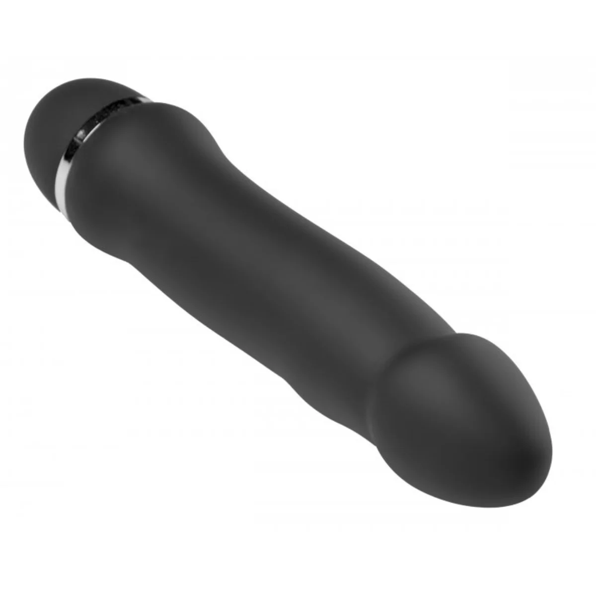 Trinity For Men Multi Rhythm 5X Mode Vibrating Silicone Dildo Black - Image 3
