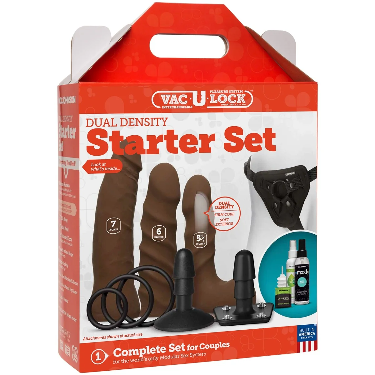 Vac-U-Lock Dual Density Strap-On Starter Set Dark Brown - Image 2