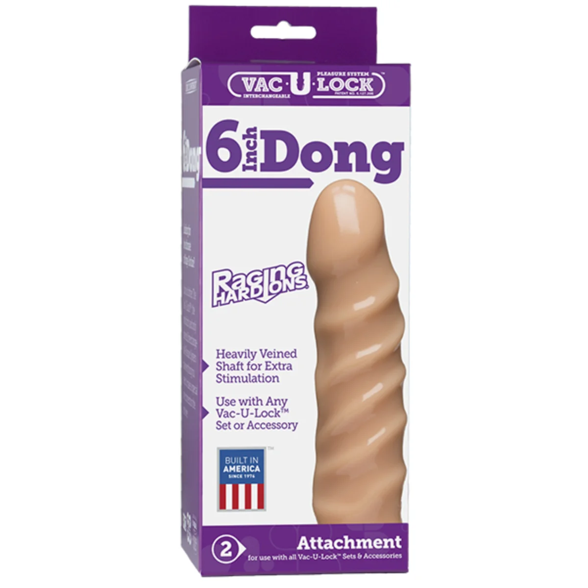 Vac-U-Lock Raging Hard Ons Dong Pink 6 Inch - Image 2