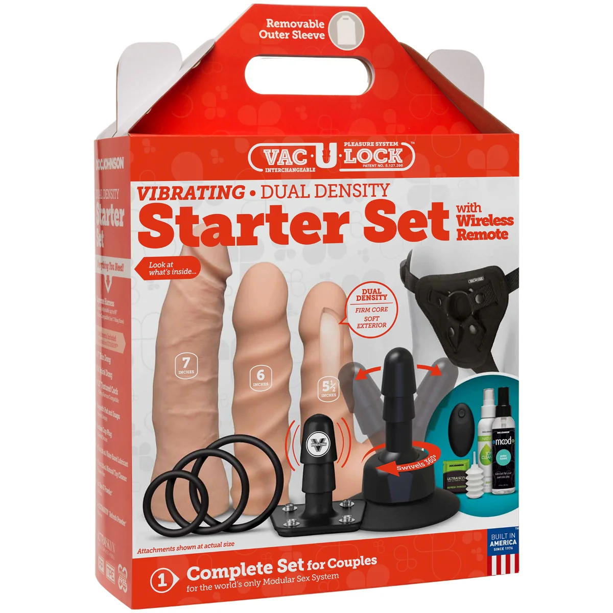 Vac-U-Lock Vibrating Dual Density Strap-On Starter Set - Image 2