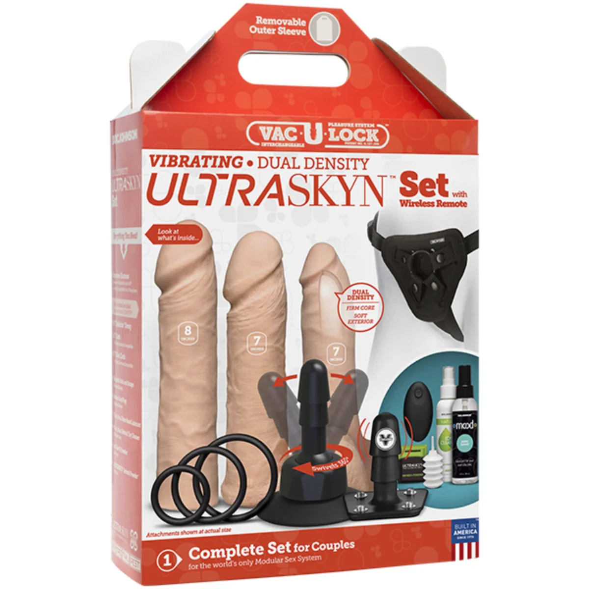Vac-U-Lock Vibrating Ultraskyn Dual Density Strap-On Set - Image 2