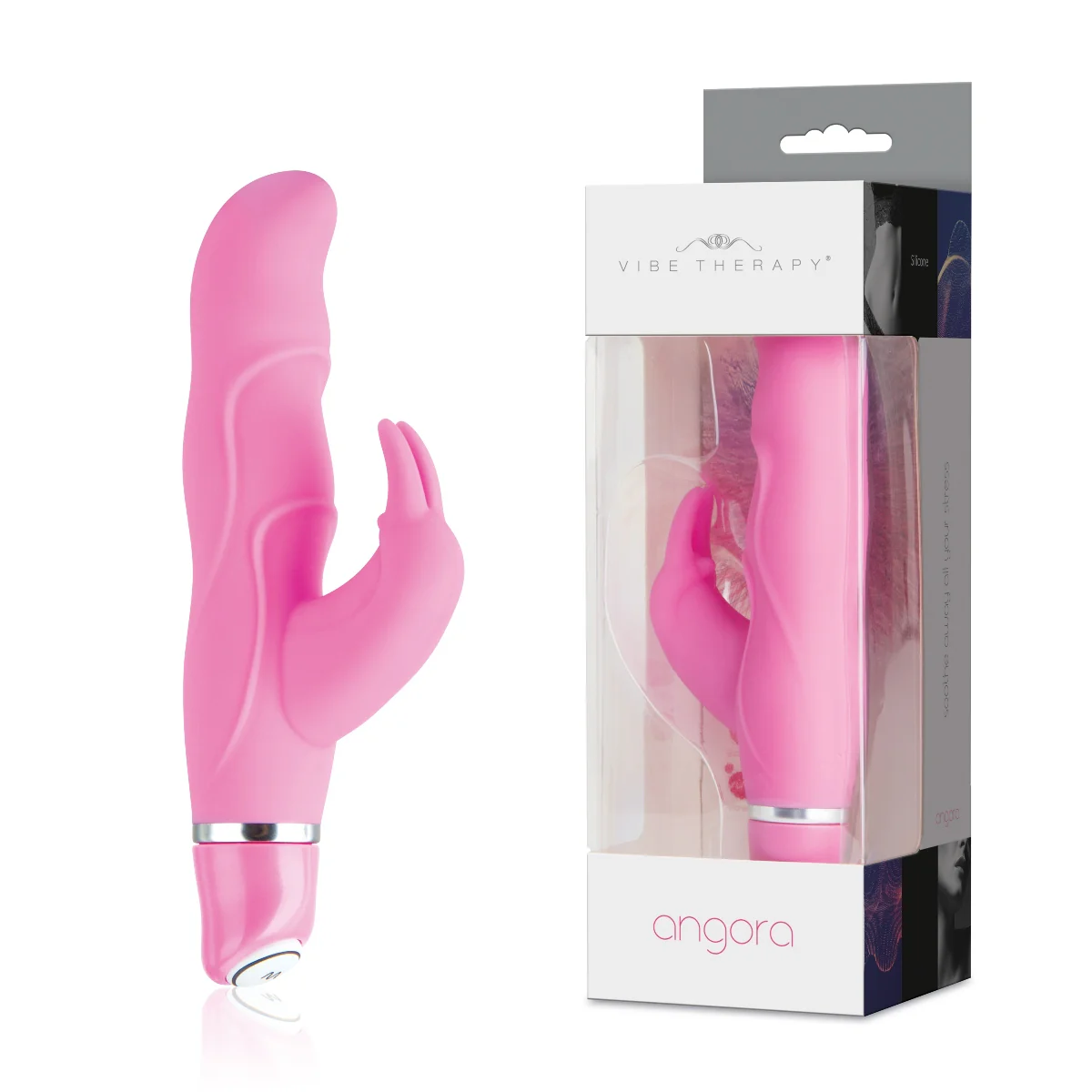 Vibe Therapy Angora Rabbit Vibrator Pink - Image 2