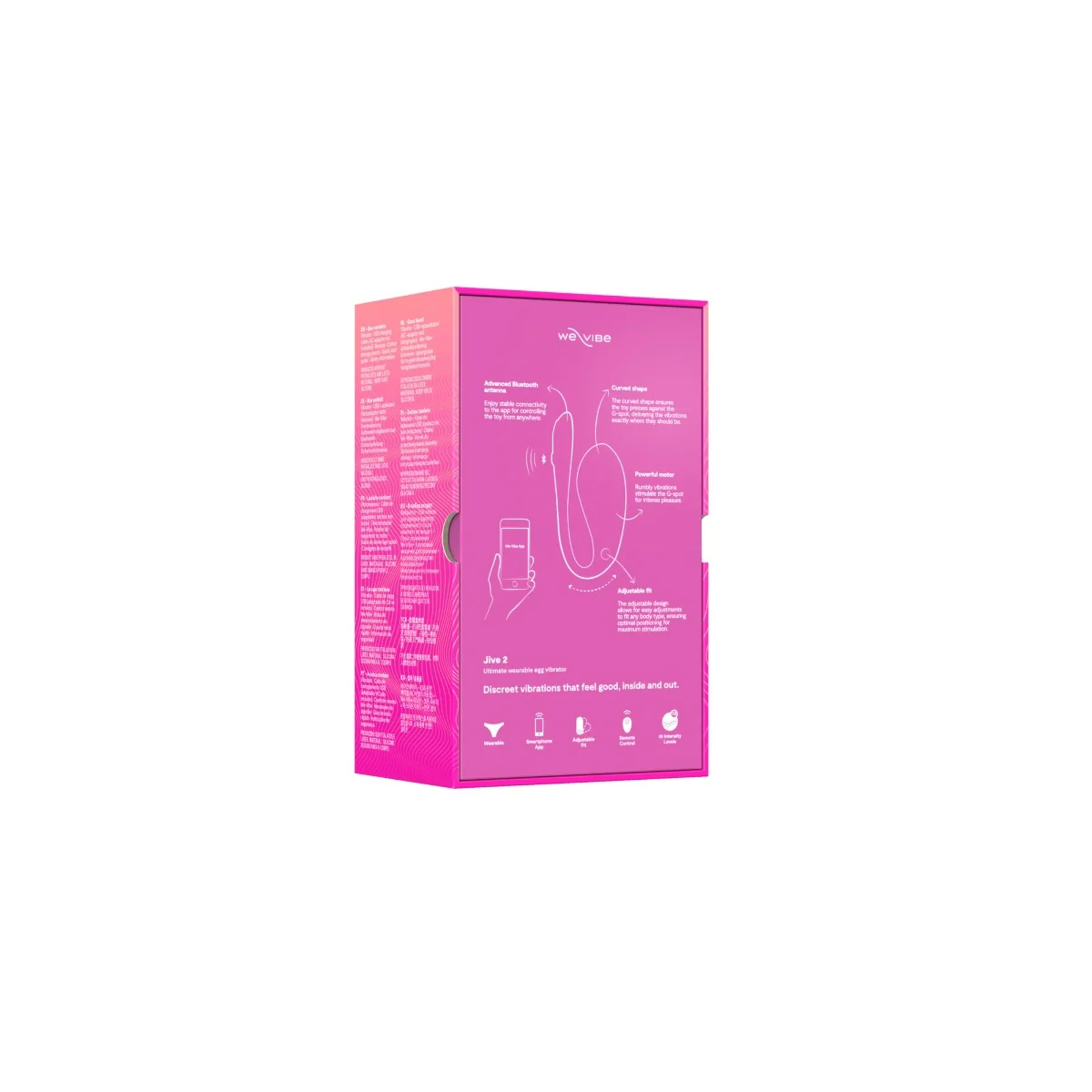 We-Vibe Jive 2 Egg Vibrator With Remote And App Control Electric Pink - Image 7