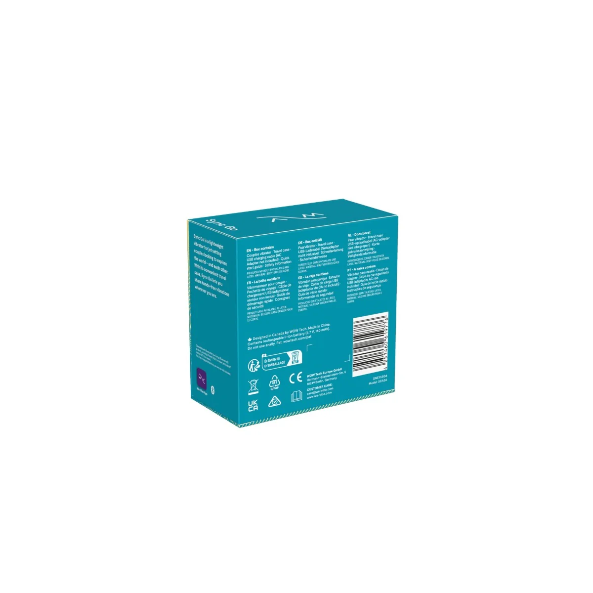 We-Vibe Sync Go Couples Vibrator Turquoise - Image 2